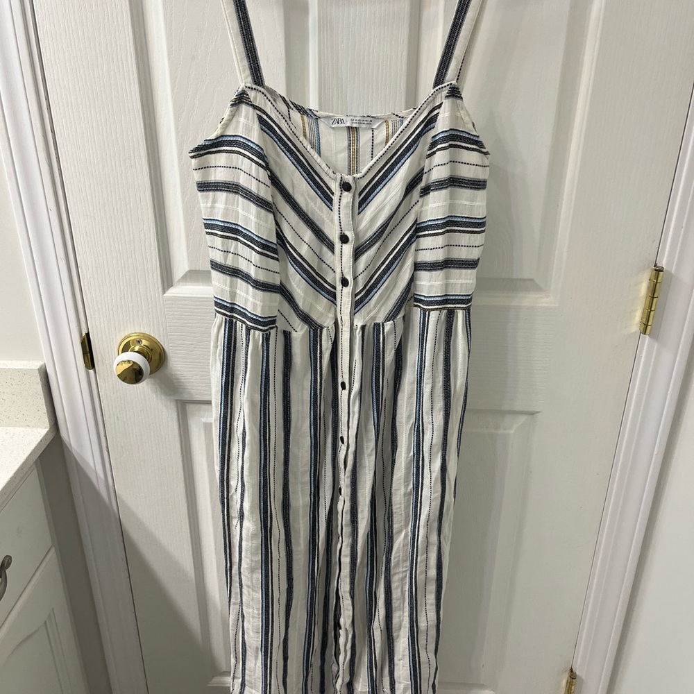 Zara Striped Button Front Dress